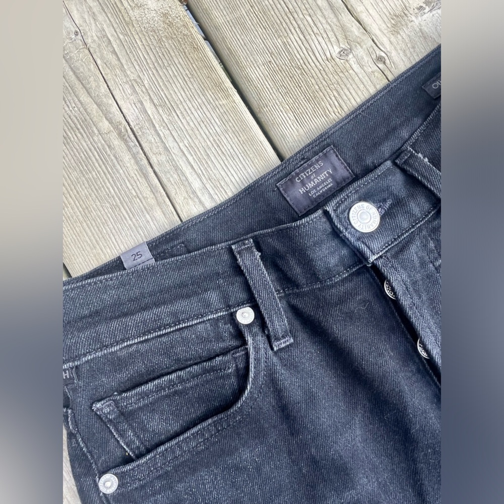 Citizens of Humanity Olivia high rise slim ankle Jean in black size 25 - Picture 8 of 9